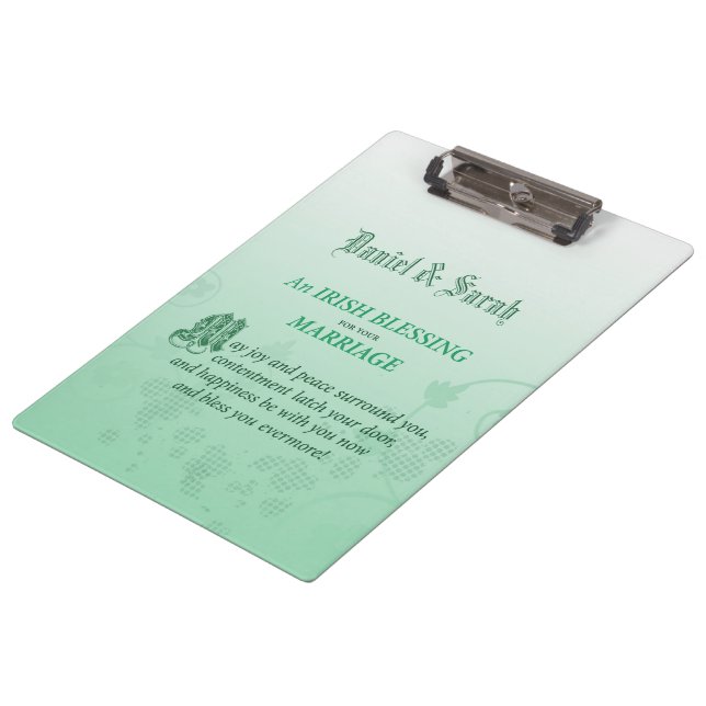 Pranchetas Bênção dos Parabéns de Casamento Irlandeses (Inclinado)