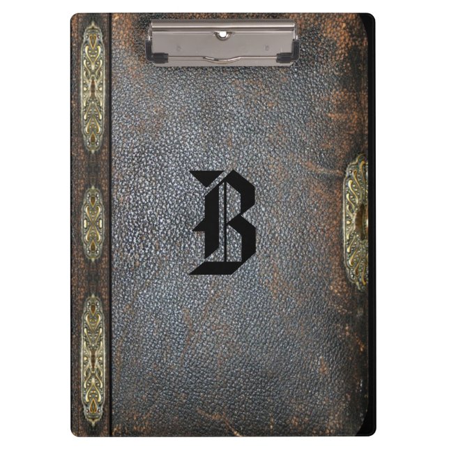 Pranchetas Benjura Old Book Style Cool Monogram (Frente)