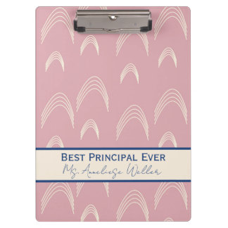 Pranchetas Best Principal Ever Personalized Boho Rainbow