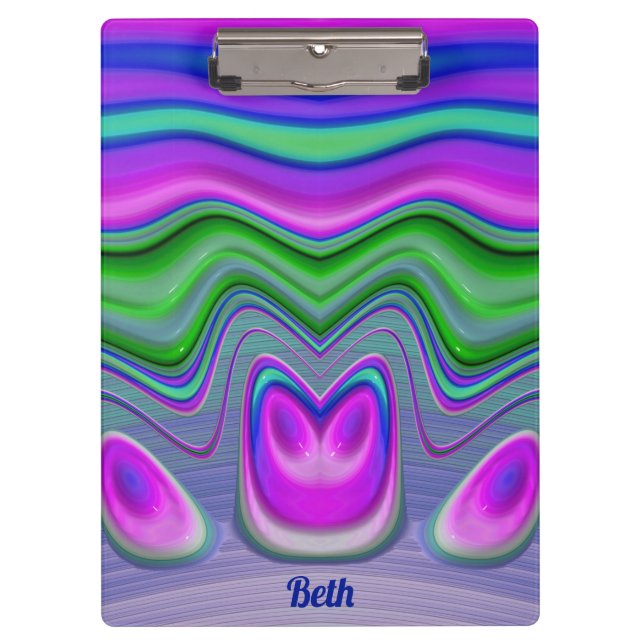 Pranchetas BETH ~ 3D! Rosa, Roxo, Verde, Azul (Frente)
