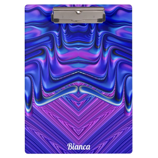 Pranchetas BIANCA ~ 3D! ~ Branco rosa e azul- original ~ (Frente)