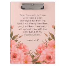 Bible Verse Clipboard | Pink Floral Design