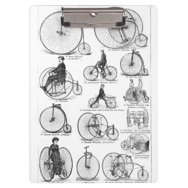 Pranchetas Bicicleta de Roda Alta Penny Farthing (Frente)
