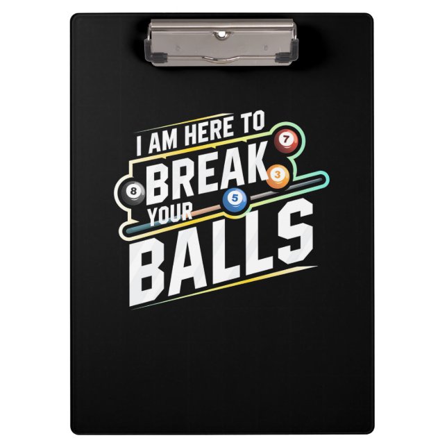 Pranchetas Billiards Snooker Is Here To Break Your Balls (Frente)