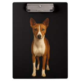 Pranchetas Black 4 Luxe Clipboard, Classy Basenji Dog