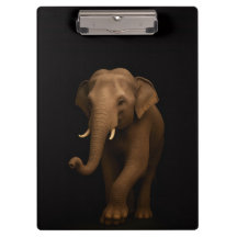 Black 4 Luxe Clipboard, Indian Elephant