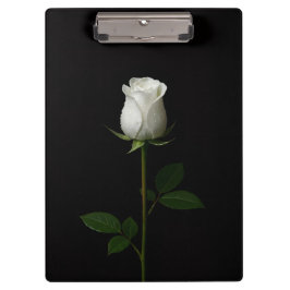 Pranchetas Black 4 Luxe Clipboard, Pure White Rose