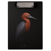 Black 4 Luxe Clipboard, Reddish Egret