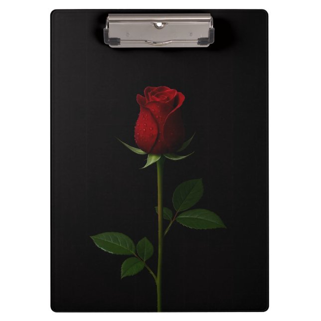 Pranchetas Black 4 Luxe Clipboard, Velvet Red Rose (Frente)