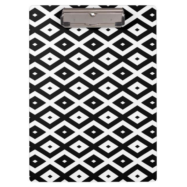 Pranchetas Black and white diamond pattern (Frente)