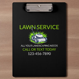 Pranchetas Black Green Lawn Care and Service Professional