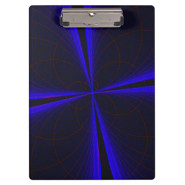 Pranchetas Blue Accent Clover Leaf Geometric Clipboard (Frente)