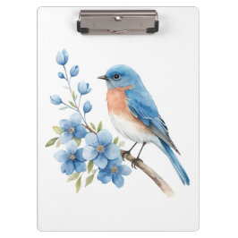 Pranchetas Blue bird with blue flowers
