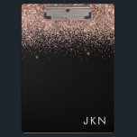 Pranchetas Blush Rosa Ouro Rosado Preto Brilho Monograma Meni<br><div class="desc">Preto e Dourado Rosa - Blush Rosa Brilho Glitter Monograma Nome Planejamento Prancheta. Isso torna o presente perfeito para 16 anos,  casamento,  chá de noiva,  aniversário,  chá de bebê ou festa de despedida para alguém que ama luxo e estilos chiques.</div>