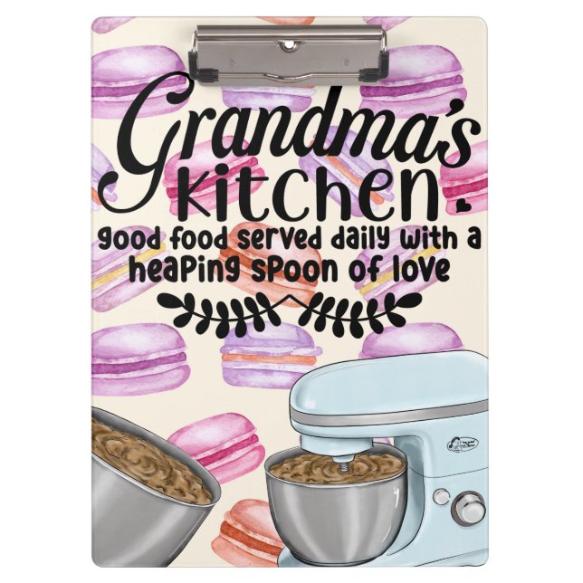 Pranchetas Boa Comida da vovó servida diariamente com um "Ele (Frente)