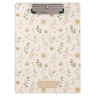 Pranchetas Boho Boêmio Floral Lua Sol Botânico
