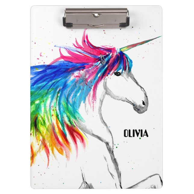 Pranchetas Boho Rainbow Cute Girls Unicorn Kids (Frente)