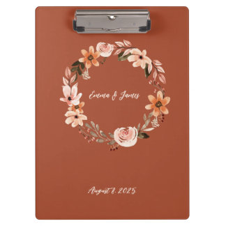 Pranchetas Boho Watercolor Floral Personalizado