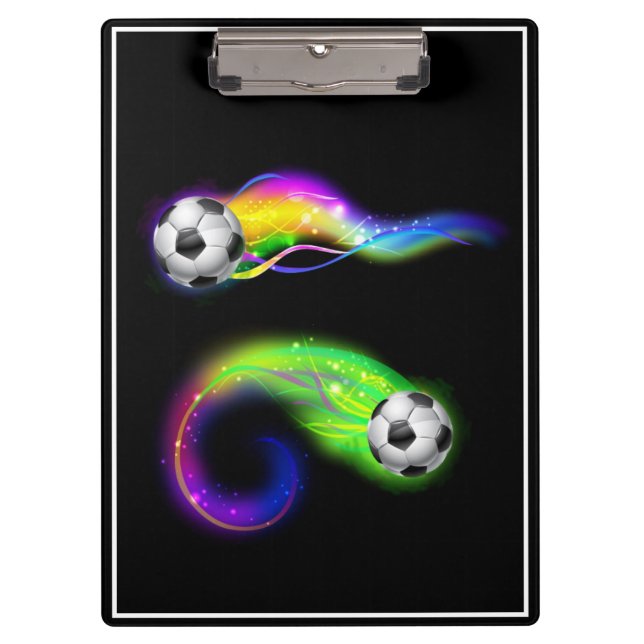 Pranchetas Bolas de Futebol Flaming de Área de Transferência (Frente)