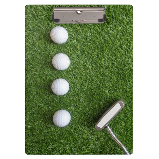 Pranchetas Bolas de golfe com grama verde para golfe (Frente)