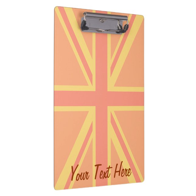 Pranchetas Bold Orange Union Jack British Flag Swag (Direita)