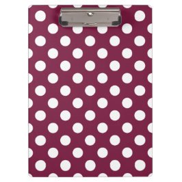 Pranchetas Bolinhas brancas em burgundy