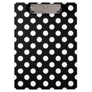 Pranchetas Bolinhas brancas em preto