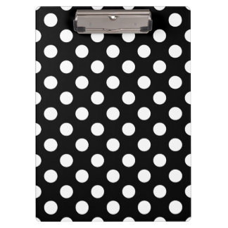 Pranchetas Bolinhas brancas em preto