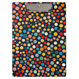 Pranchetas Bolinhas Coloridas no Fundo Escuro