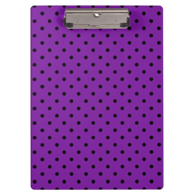 Pranchetas Bolinhas negras em roxo violeta (Frente)