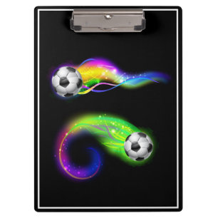 Pranchetas Bolsas De Futebol Com Flaming Na Área De Transfer