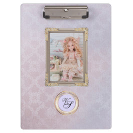 Pranchetas Boneca de Lavanda Rosa Monograma Moderna