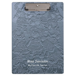 Pranchetas Bonecas Azuis Claras, Meu Professor Favorito, Nome