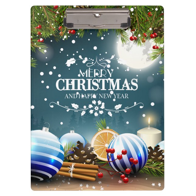 Pranchetas Bonita Design de Natal com galhos de neve (Frente)