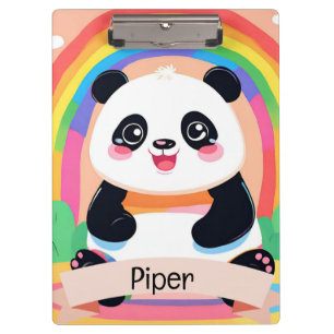 Pranchetas Bonito Bebê Panda Rainbow
