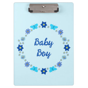 Pranchetas Borboletas e flores do menino azul personalizadas