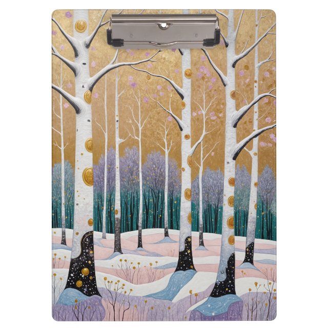 Pranchetas Bosque de Álamo Dourado: Um Sonho de Inverno (Frente)