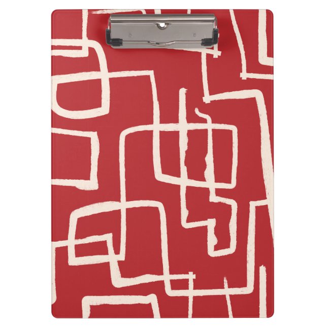Pranchetas Branco vermelho de tarefa de fluxo (Frente)