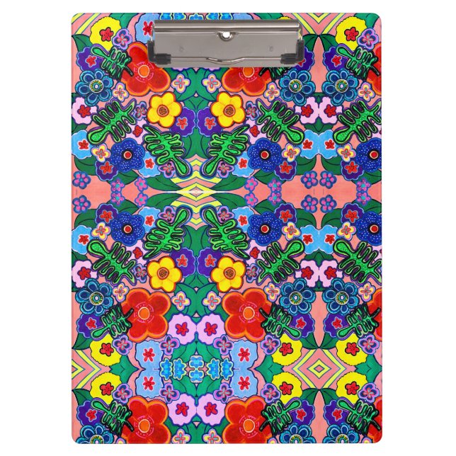 Pranchetas Bright Abstrato Flower Art (Frente)