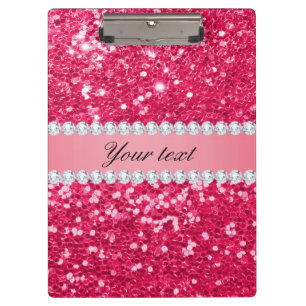 Pranchetas Brilhante e cor-de-rosa grande brilho com diamante