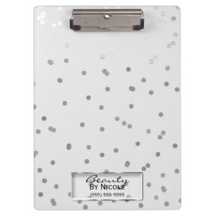 Pranchetas Brilho Branco Prata Elegante Chique Glam Personali