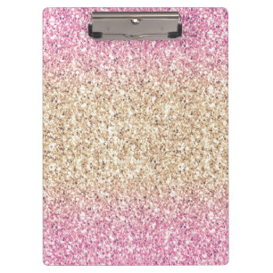 Pranchetas Brilho cor-de-rosa e Dourado mágico Ombre