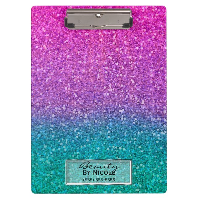 Pranchetas Brilho Rosa Azul Turquesa e Roxo (Frente)