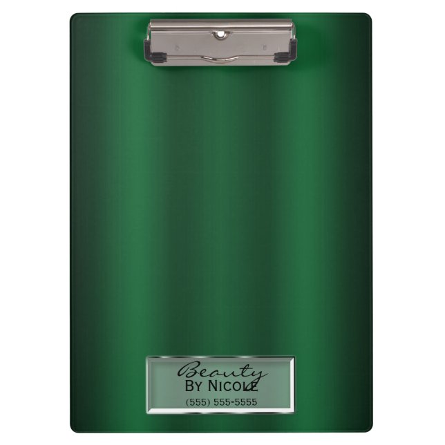 Pranchetas Brilho Verde Gloss Elegante Glam Personalizado (Frente)