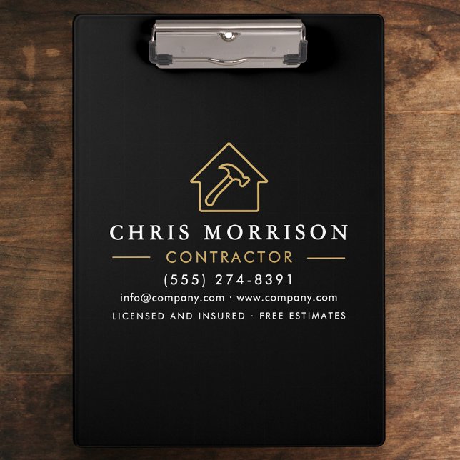 Pranchetas Building Construction Contractor Black Gold (Criador carregado)