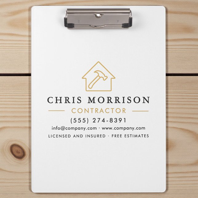 Pranchetas Building Construction Contractor White Gold (Criador carregado)