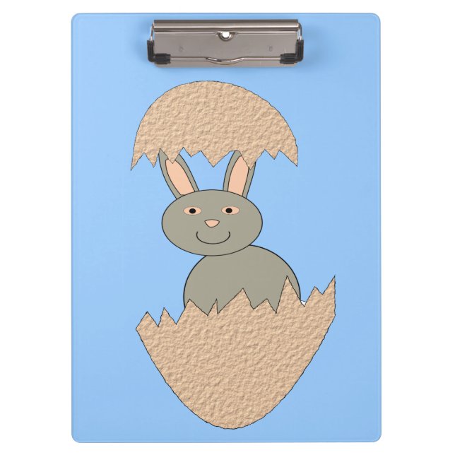 Pranchetas Bunny Hatching from Egg Weird Clipboard (Frente)