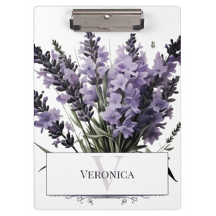 Pranchetas Buquê de Lavanda de Aquarela Personalizado