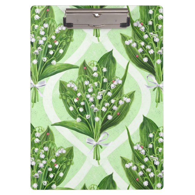 Pranchetas Buquê de lilly das flores do vale em verde (Frente)