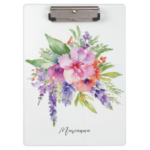 Pranchetas Buquê Floral de Aquarela